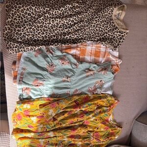 Kids dress bundle 4t cute animals printed pattern dresses